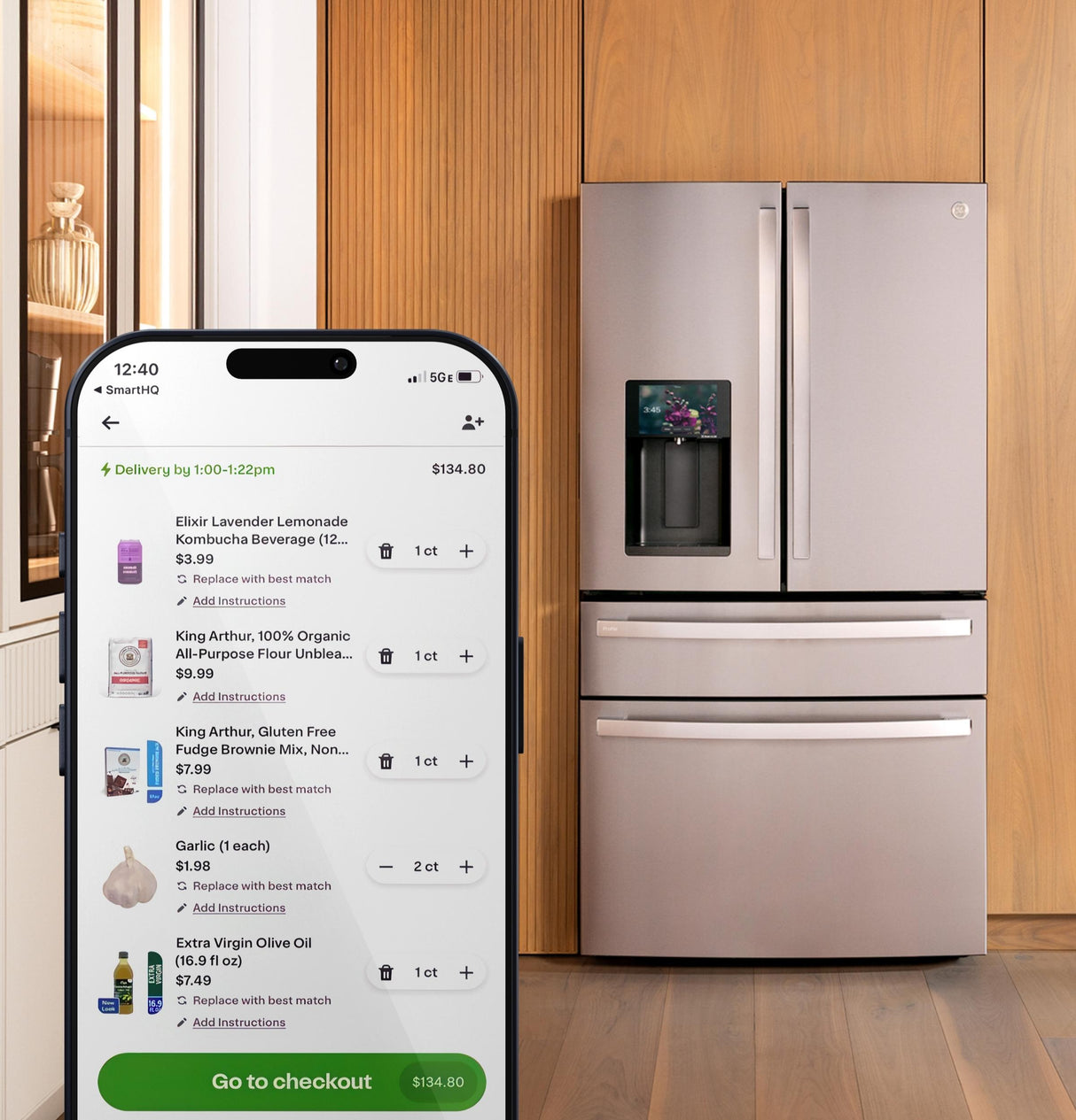 GE Profile™ ENERGY STAR® 27.9 Cu. Ft. Smart 4-Door French-Door Refrigerator with Kitchen Assistant™
