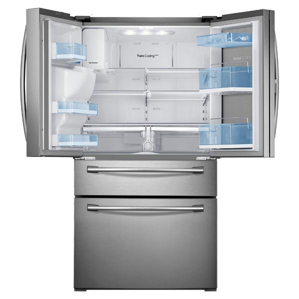 36" Wide, 30 cu. ft. Capacity 4-Door French Door Food ShowCase Refrigerator (Stainless Steel)