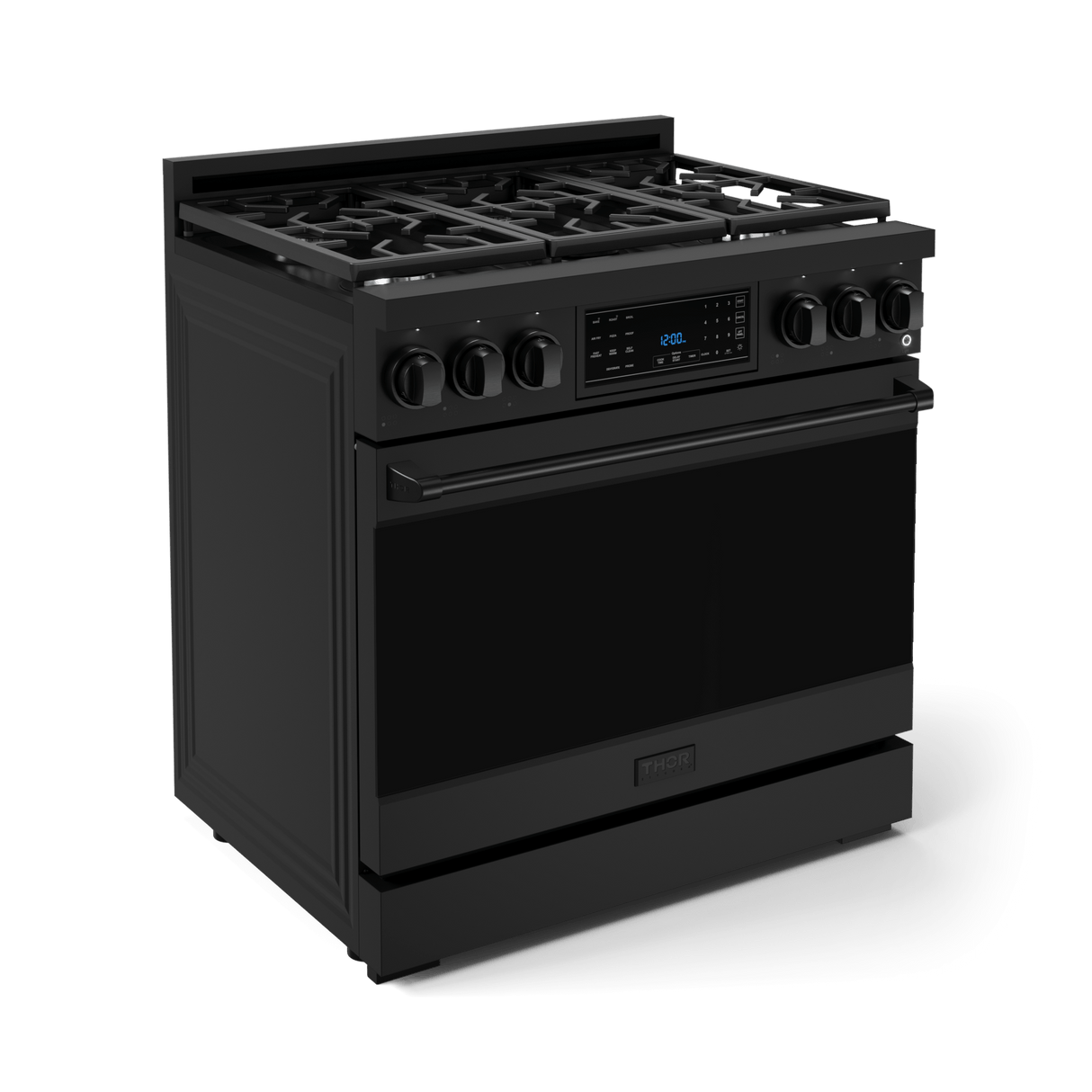 36 Inch Professional Gas Range With Tilt Panel Touch Control In Black Gordon Ramsay Series