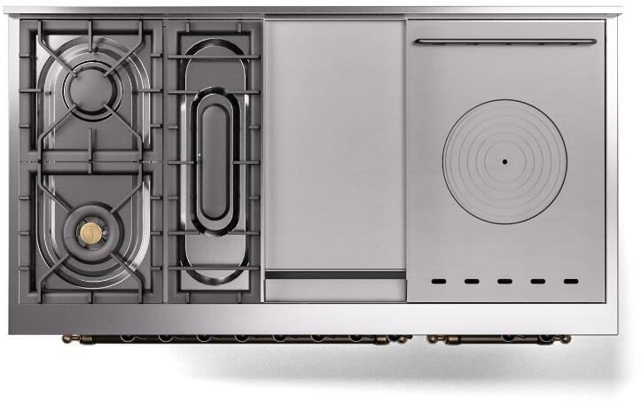 Nostalgie II 48 Inch Dual Fuel Natural Gas Freestanding Range in RAL Custom Color with Copper Trim