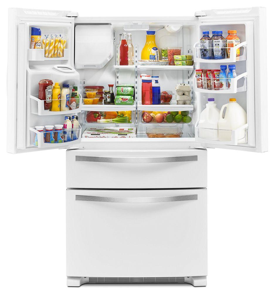 36-inch Wide French Door Refrigerator with External Refrigerated Drawer - 25 cu. ft.