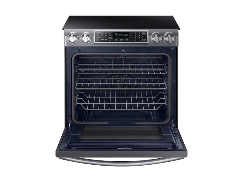 5.8 cu ft. Smart Slide-in Induction Range with Virtual Flame™ in Black Stainless Steel