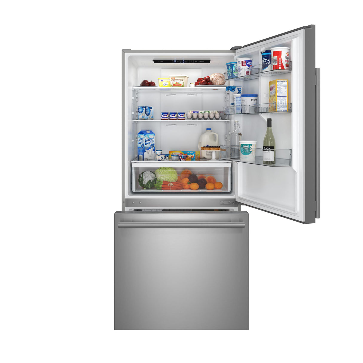 Forno Milano 2-Piece 62-Inch Freestanding Dual Bottom Freezer Refrigerator, Stainless Steel - 34.4 cu.ft, Touch Control, Ice Maker