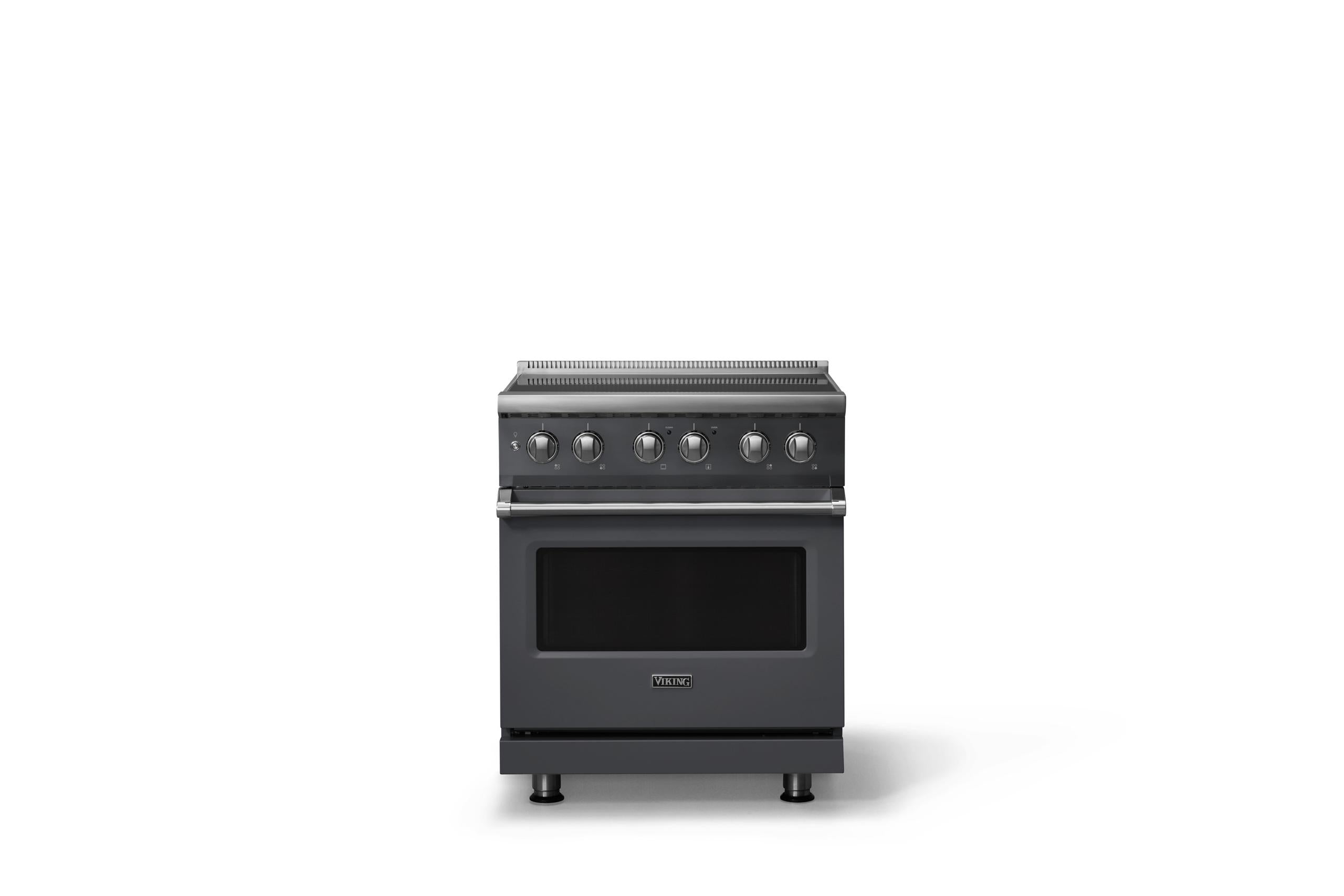 30"W. Induction Range (Finish: Cast Black, Trim: Polished Chrome)
