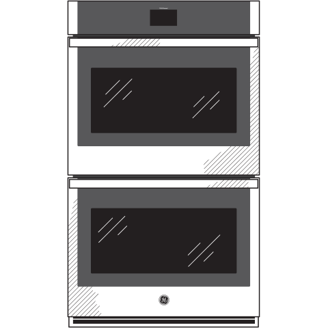 GE® 30" Smart Built-In Self-Clean Convection Double Wall Oven