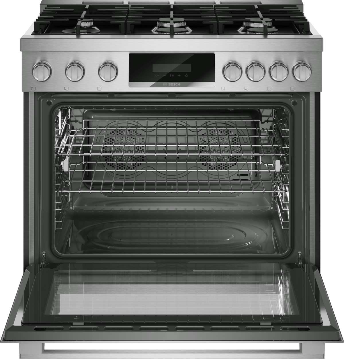 800 Series, Dual fuel freestanding range, 36'', Stainless steel