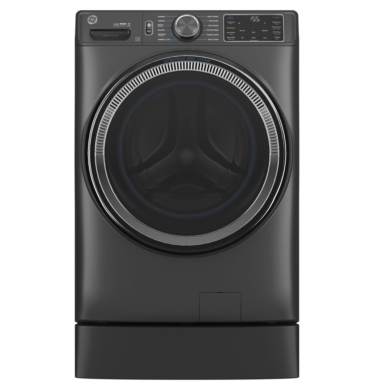 GE® ENERGY STAR® 5.0 cu. ft. Capacity Smart Front Load Steam Washer with SmartDispense™ UltraFresh Vent System with OdorBlock™ and Steam