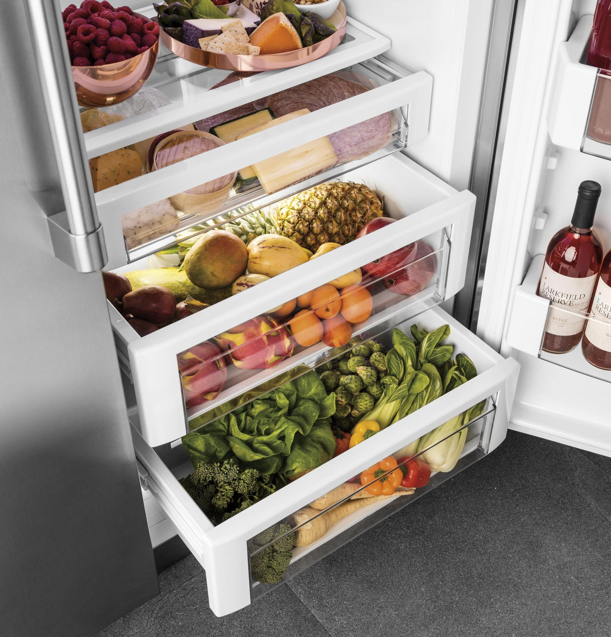 CAF(EBACK)™ 48" Smart Built-In Side-by-Side Refrigerator with Dispenser