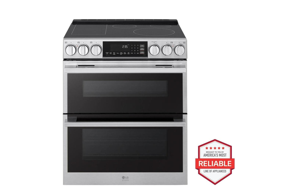LG STUDIO 7.3 cu. ft. Double Oven Induction Slide-in Range with Probake® Convection and Air Fry