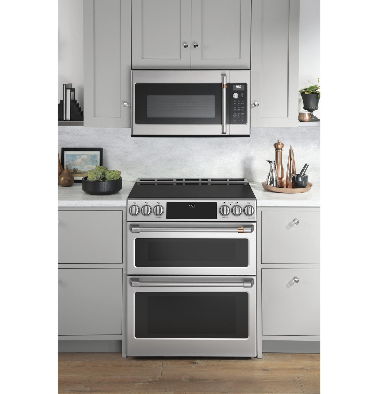 Café™ 30" Smart Slide-In, Front-Control, Induction and Convection Double-Oven Range