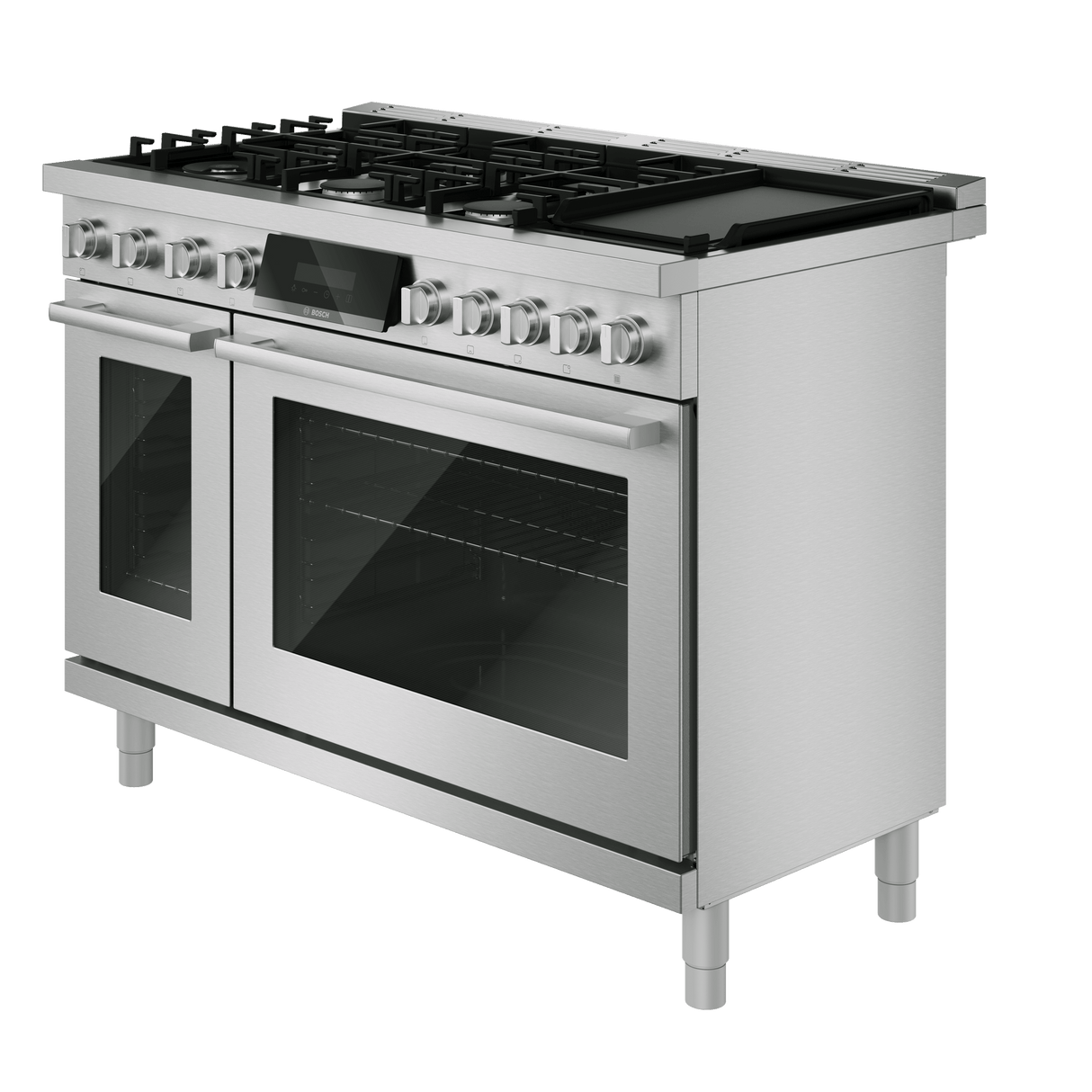 800 Series, Dual fuel freestanding range, 48'', Stainless steel