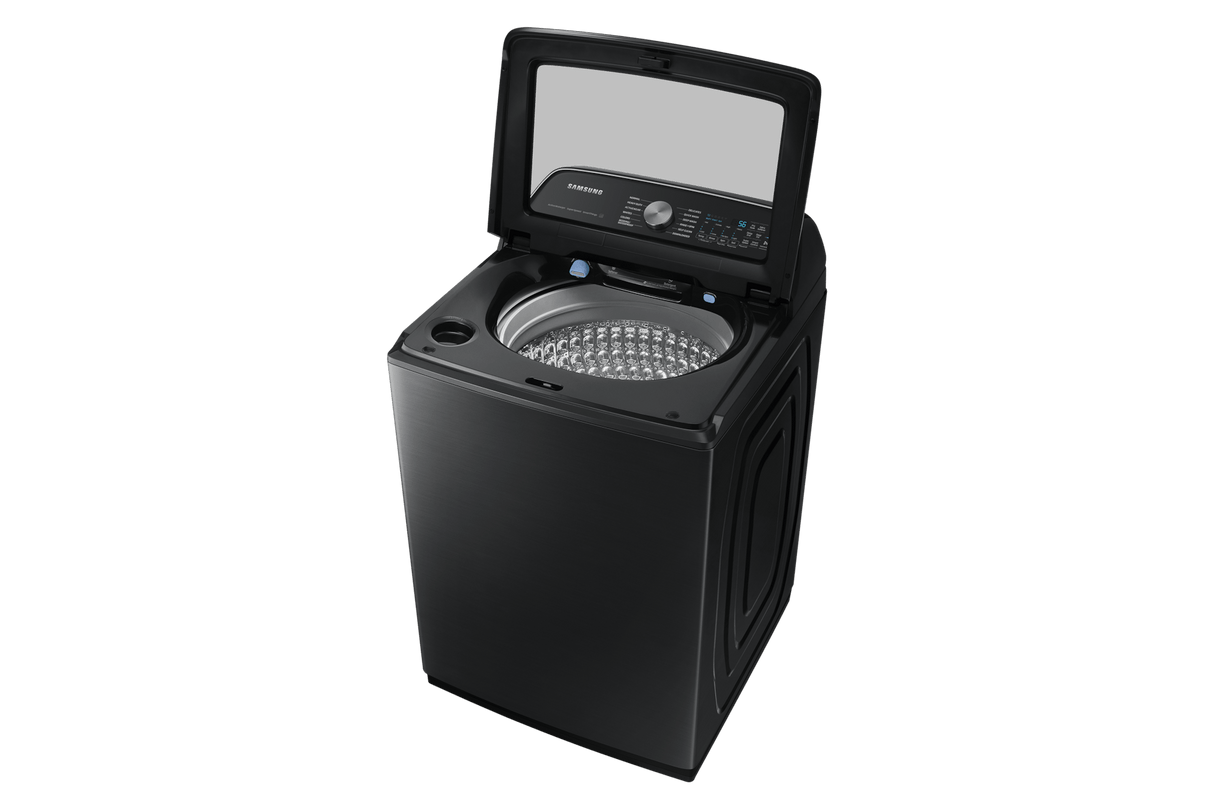 5.4 cu. ft. Extra-Large Capacity Smart Top Load Washer with ActiveWave™ Agitator and Super Speed Wash in Brushed Black