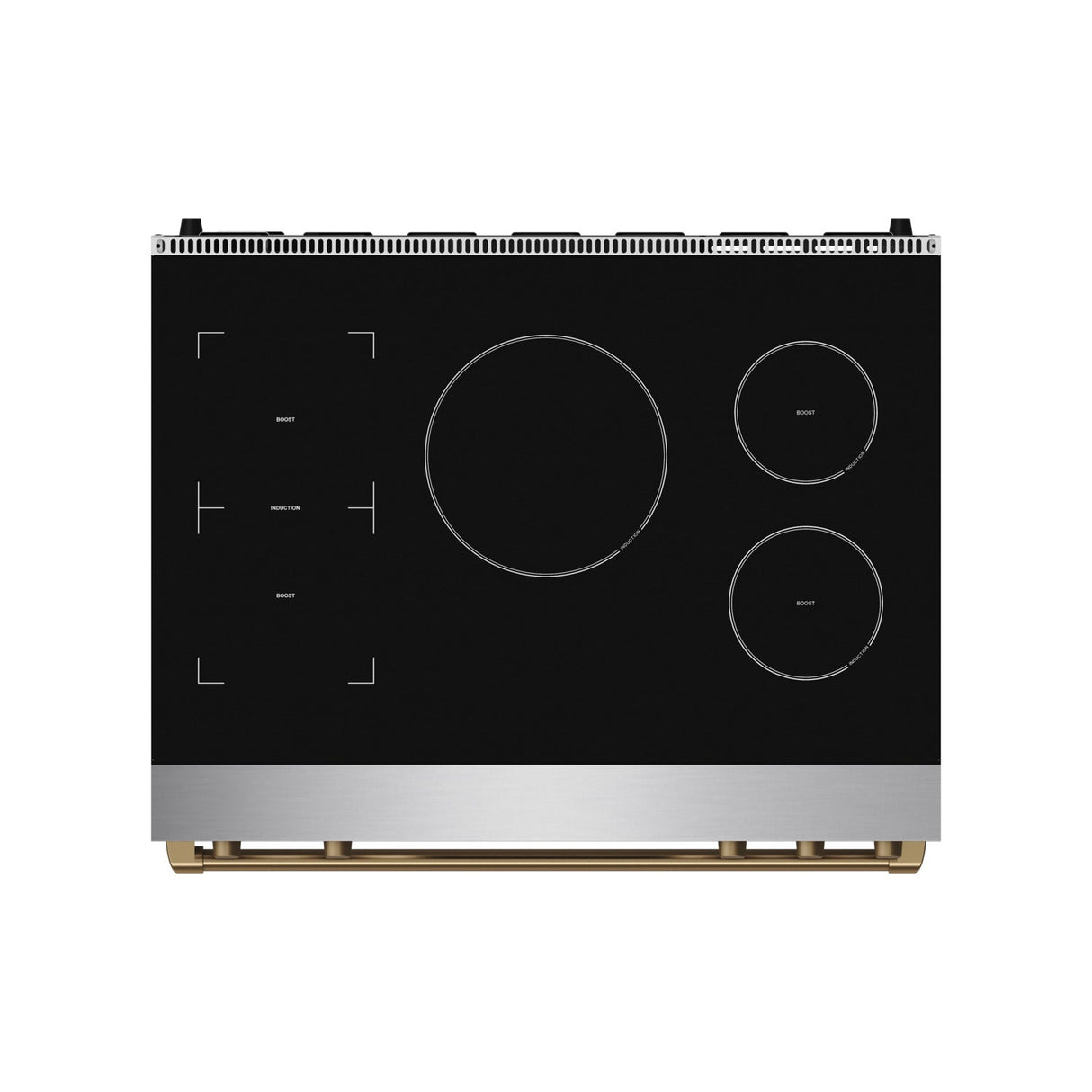 36 Inch Professional Induction Range With Tilt Panel Touch Control In Stainless Steel and Bronze Gordon Ramsay Series