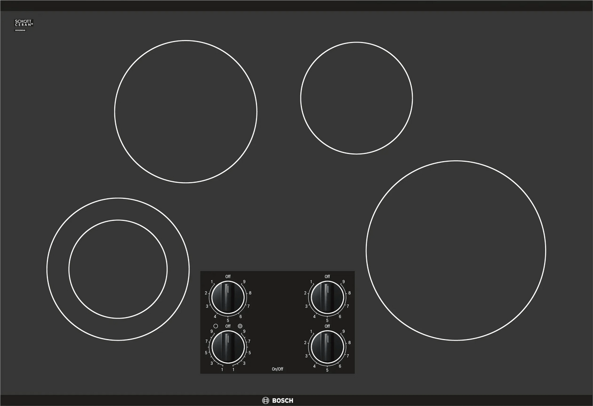 Electric Cooktop 30" Black, Without Frame