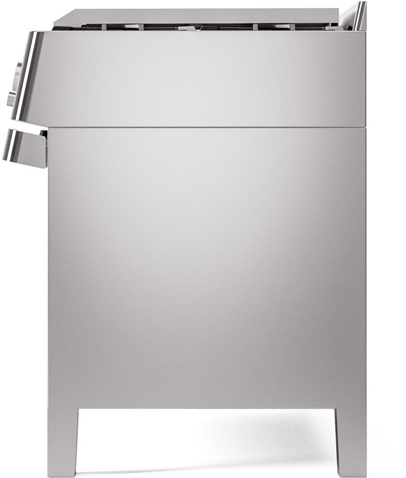 Panoramagic 48 Inch Dual Fuel Natural Gas Freestanding Range in Stainless Steel with Trim