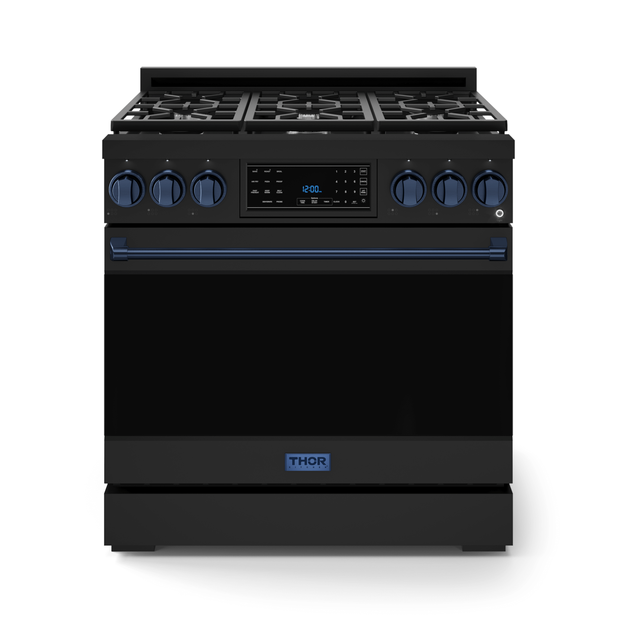36 Inch Professional Lp Range With Tilt Panel Touch Control In Black/navy Blue Gordon Ramsay Series