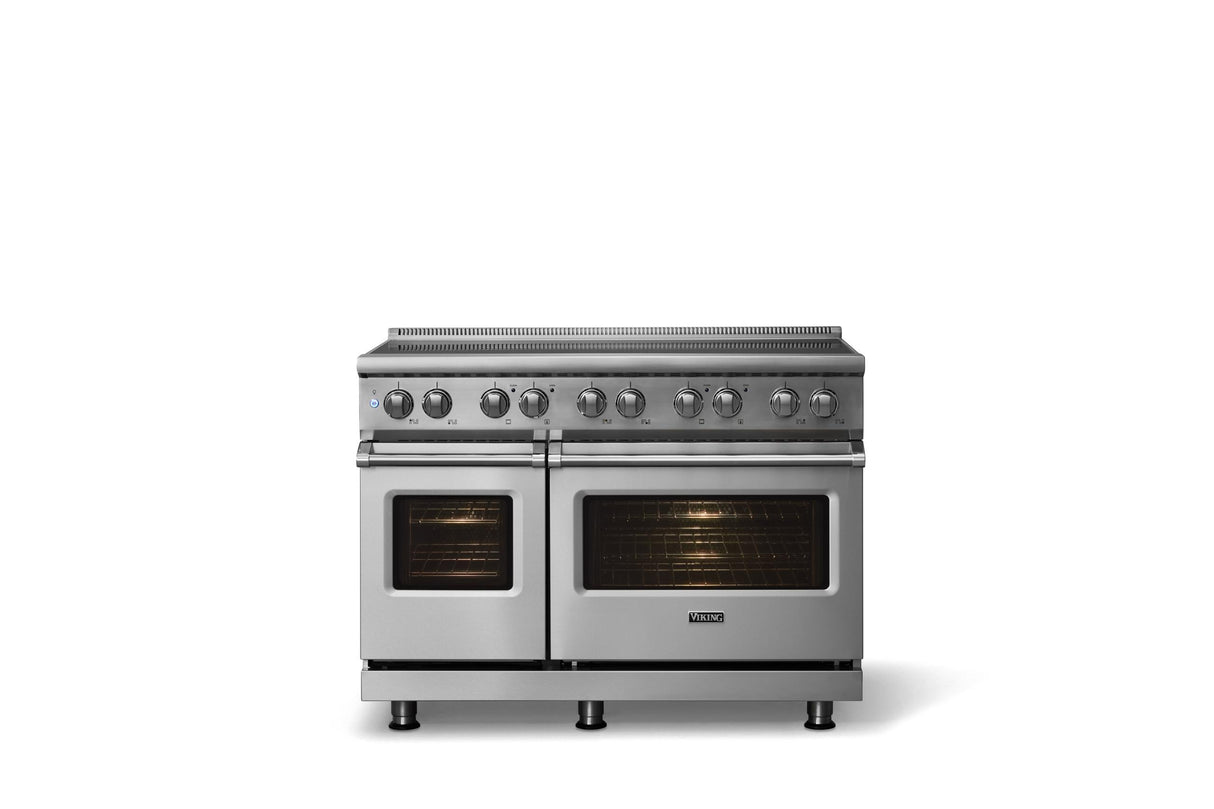 48"W. Induction Range (Finish: Stainless Steel, Trim: Polished Chrome)