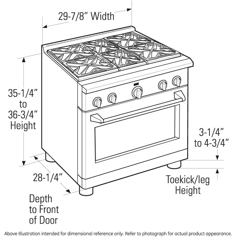 Monogram 30" All Gas Professional Range with 4 Burners (Liquid Propane)