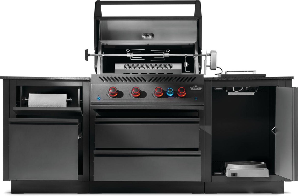 OASIS 300 Outdoor Kitchen, Built-in 700 Series 32 With Soft Close , Propane, Matte/Matt Black