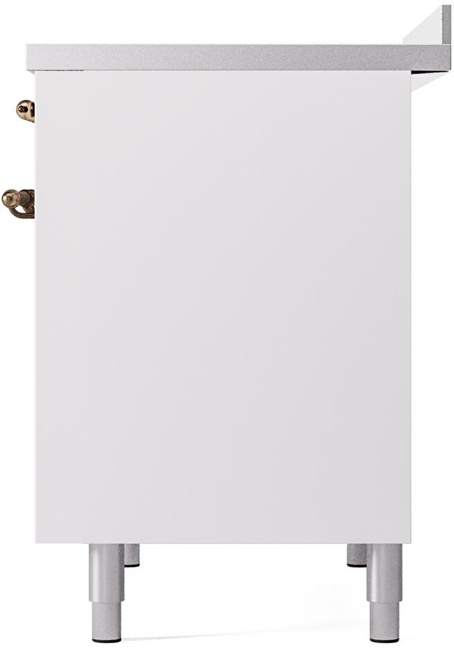 Nostalgie II 40 Inch Electric Freestanding Range in White with Bronze Trim
