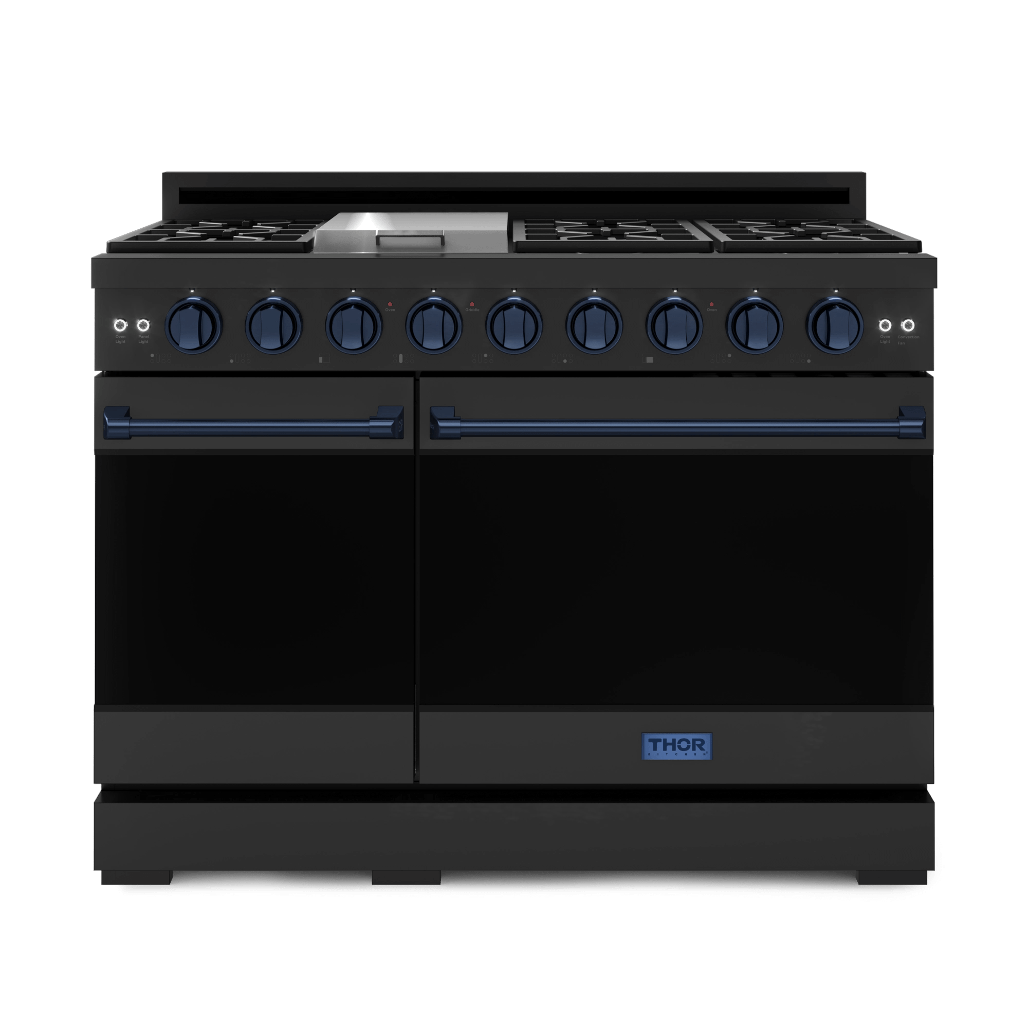 48 Inch Professional Gas Range With Pro-style Knobs In Black/blue Gordon Ramsay Series