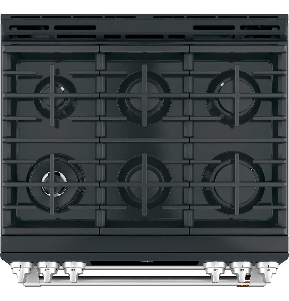 Café™ 30" Smart Slide-In, Front-Control, Gas Double-Oven Range with Convection