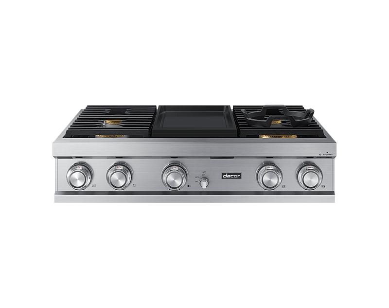 36" Rangetop, Silver Stainless Steel, Natural Gas