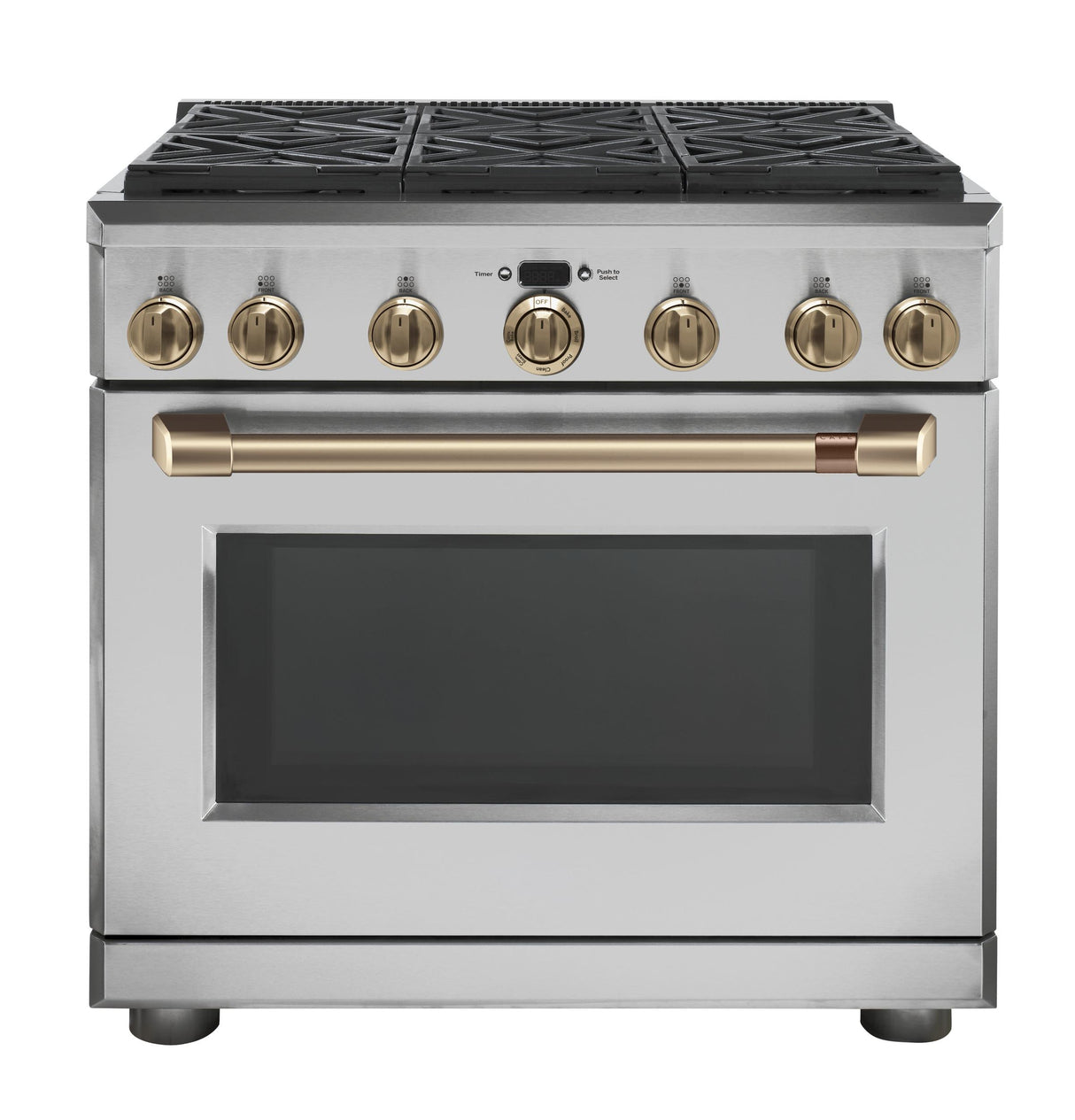 Café™ 36" Brushed Bronze Handle & Knob Set for Pro Range and Rangetop