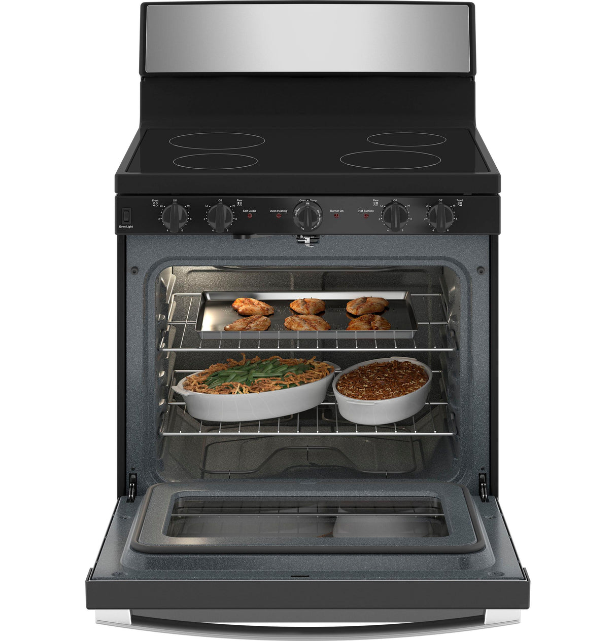 GE® ENERGY STAR® 30" Free-Standing Electric Radiant Smooth Cooktop Range
