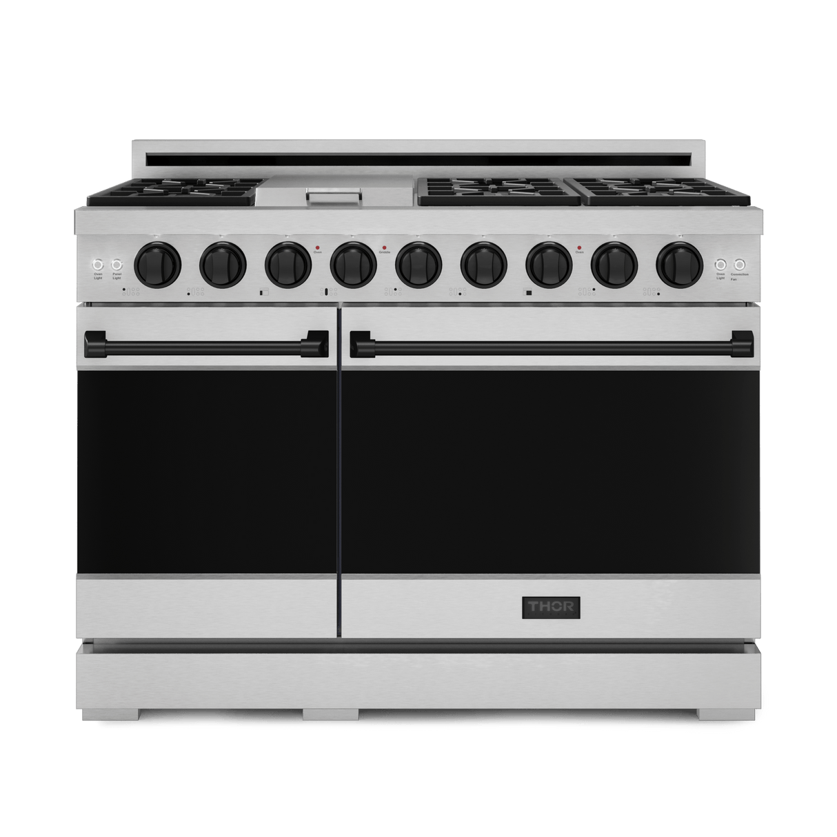 48 Inch Professional Gas Range With Pro-style Knobs In Stainless Steel/black Gordon Ramsay Series
