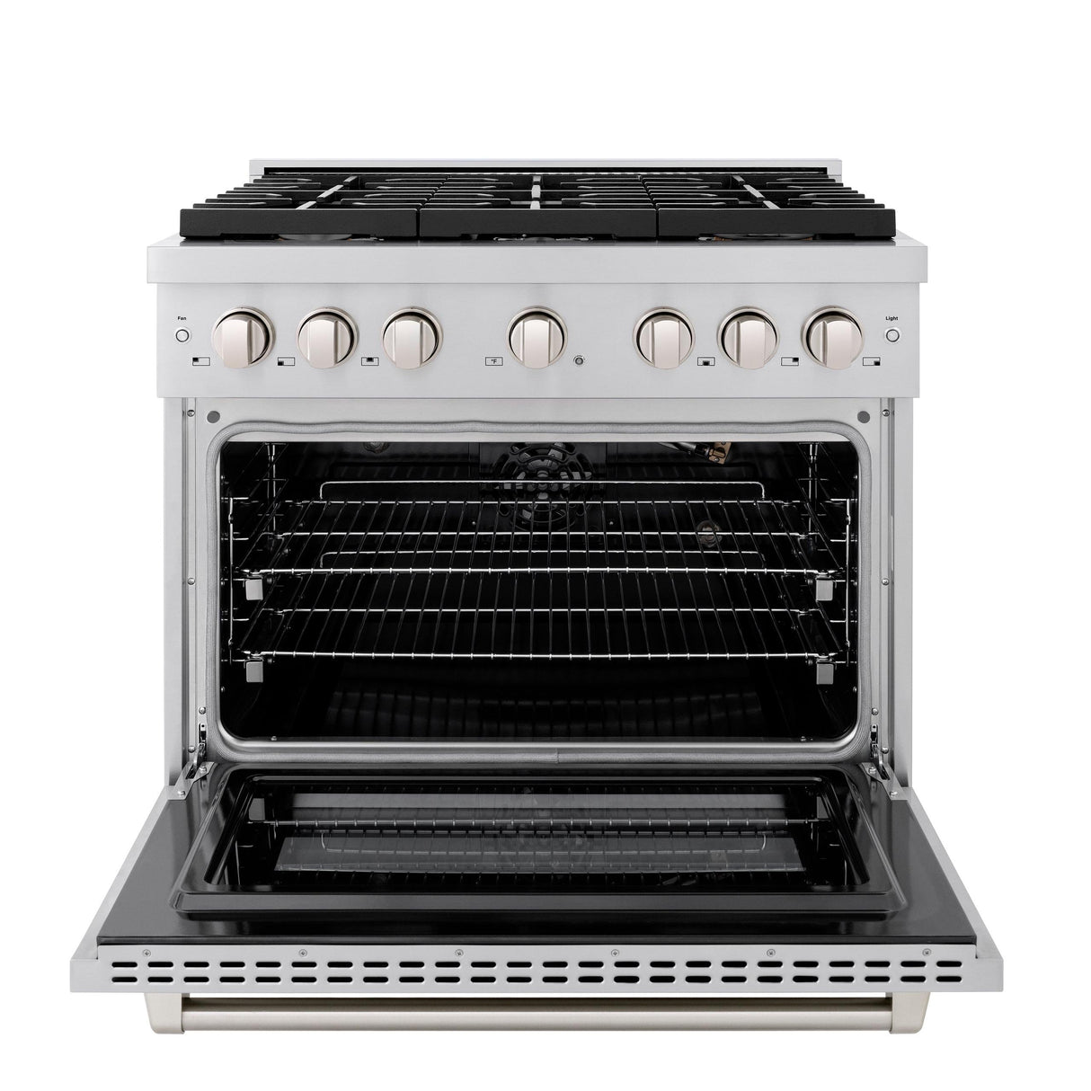 ZLINE 36 In. Freestanding Gas Range in Stainless Steel with Brass Burners (SGR-BR-36)