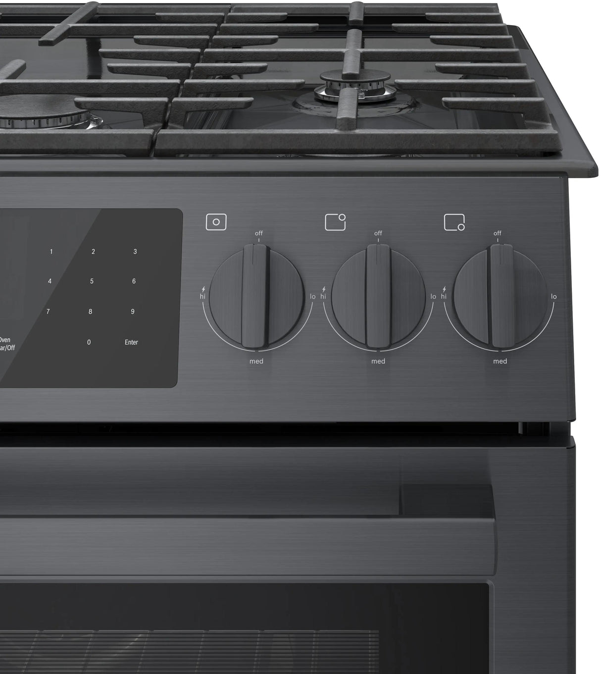 800 Series Gas Slide-in Range 30" Black Stainless Steel