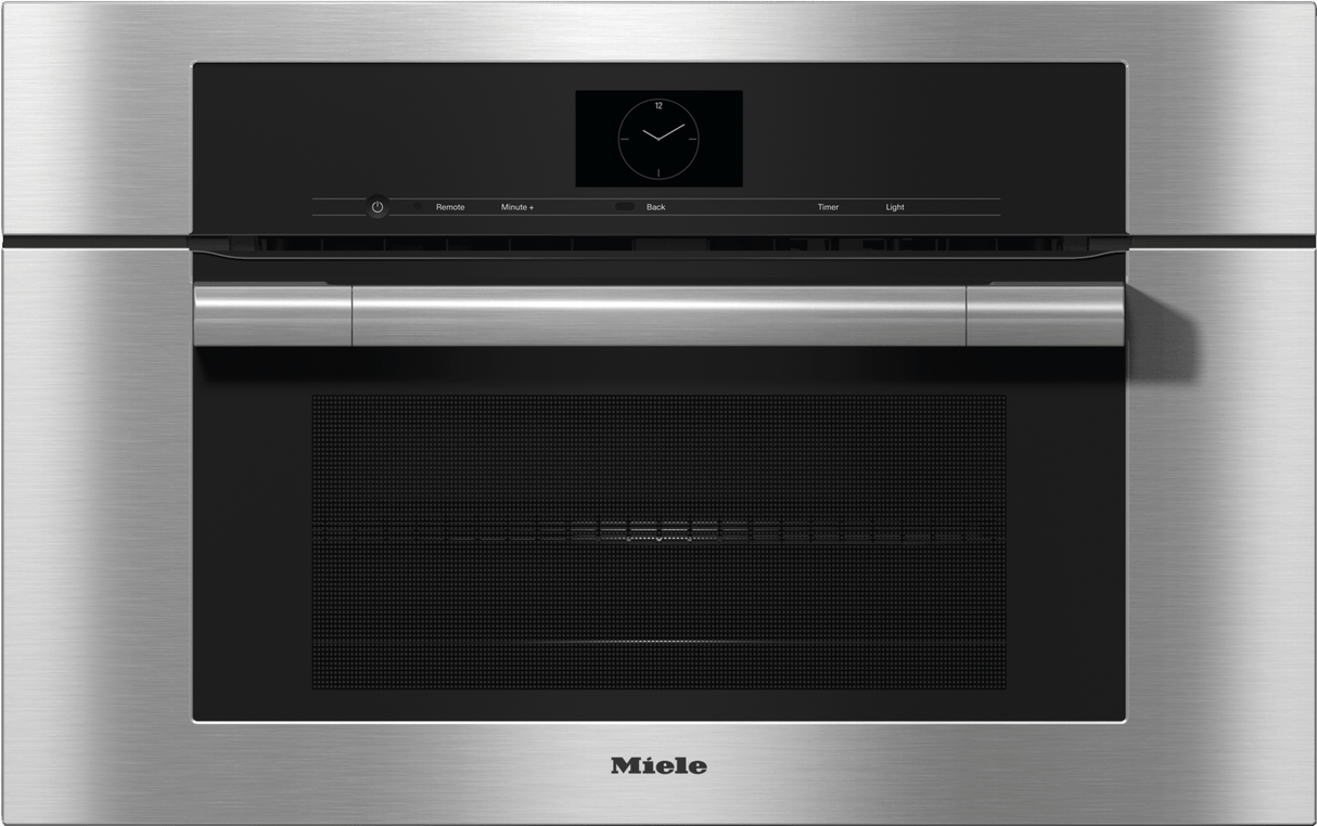 H 7570 BM Clean Touch Steel - 30" compact speed oven in a perfectly combinable design with automatic programs and combi modes.