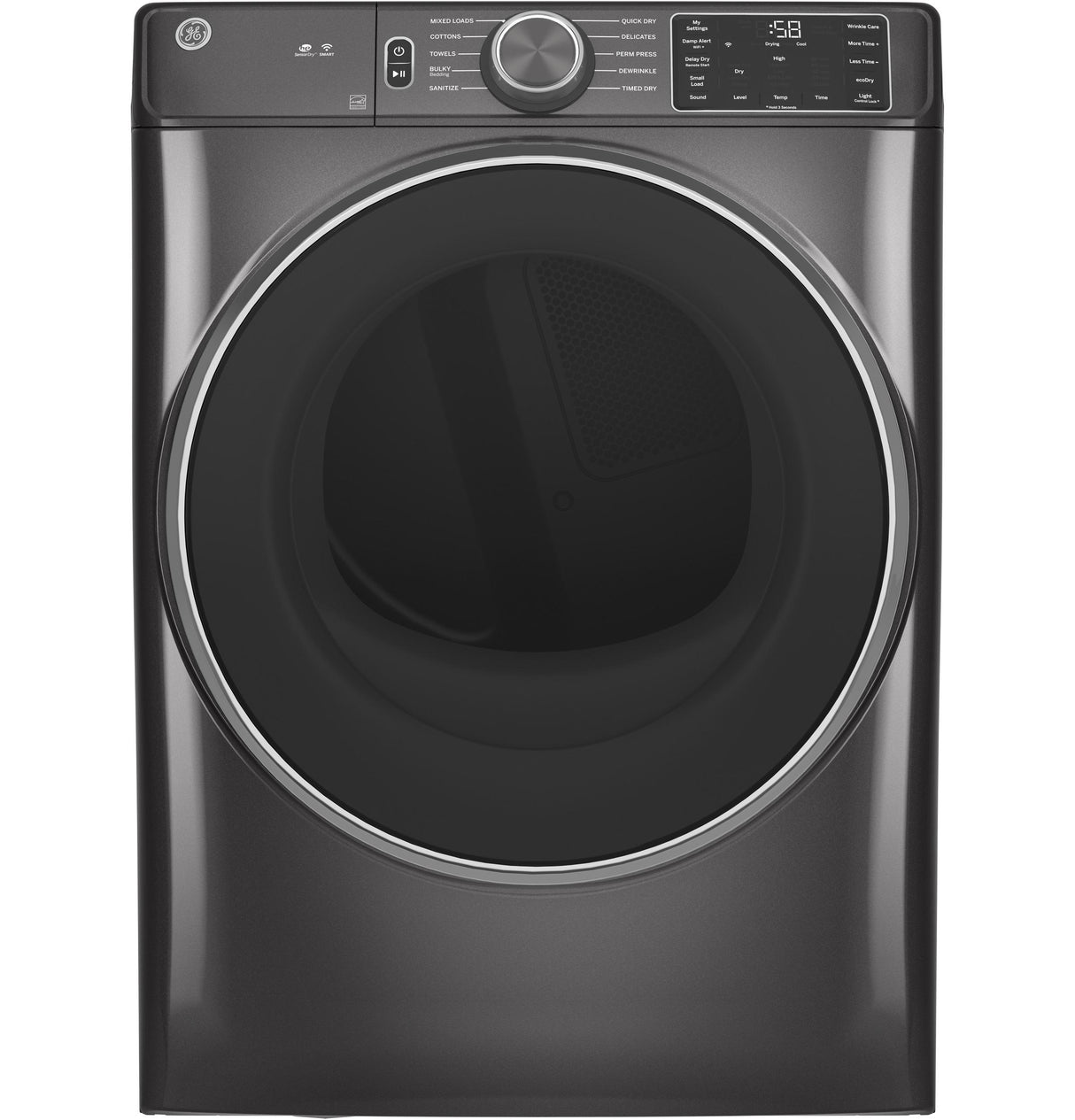 GE® ENERGY STAR® 7.8 cu. ft. Capacity Smart Front Load Electric Dryer with Sanitize Cycle