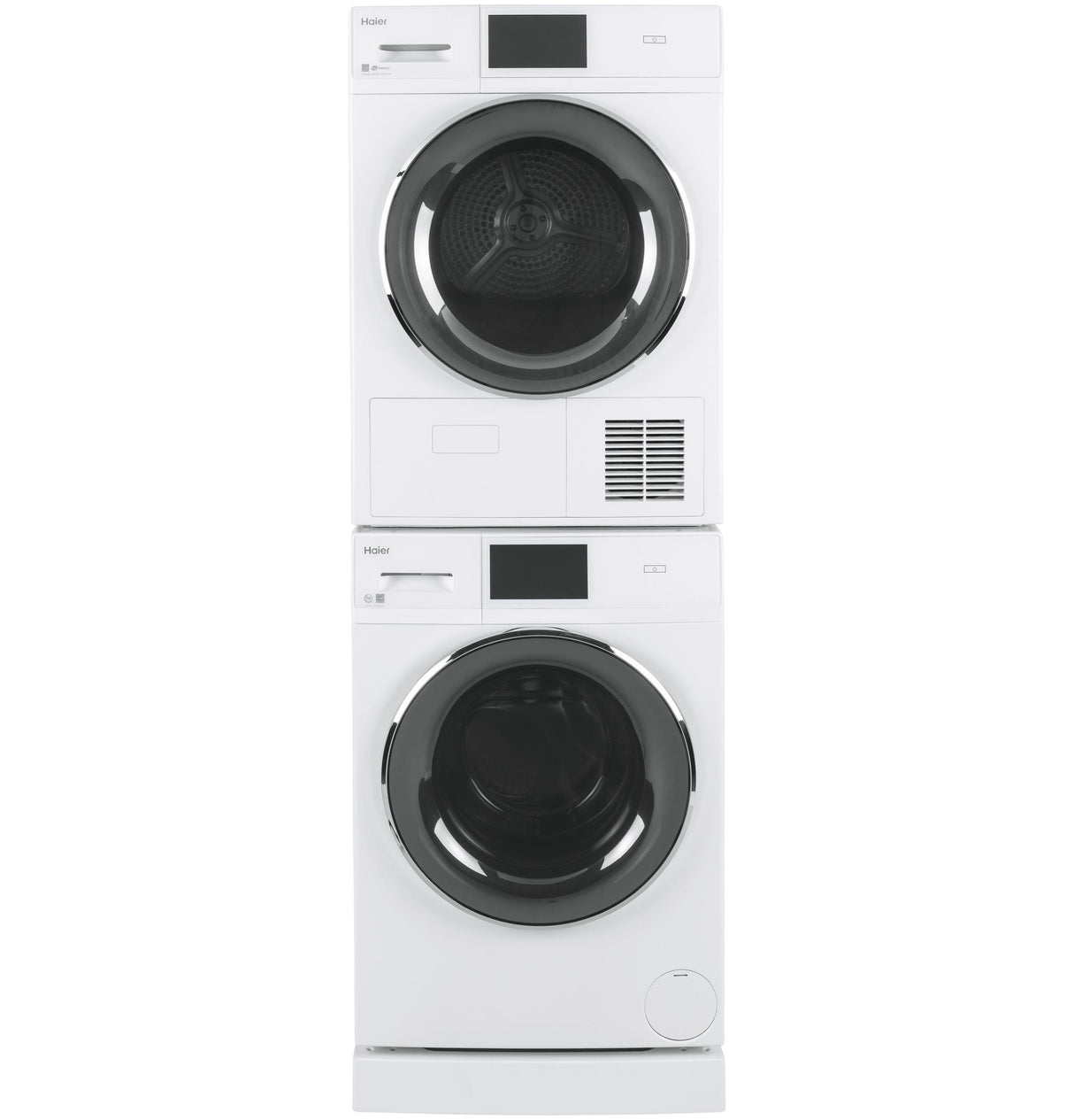 Haier ENERGY STAR® 4.1 cu.ft. Capacity Smart 24" Ventless Condenser Frontload Electric Dryer with Stainless Steel Basket