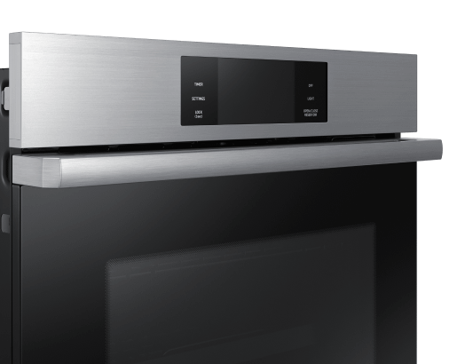 30" Steam-Assisted Single Wall Oven, Silver Stainless Steel
