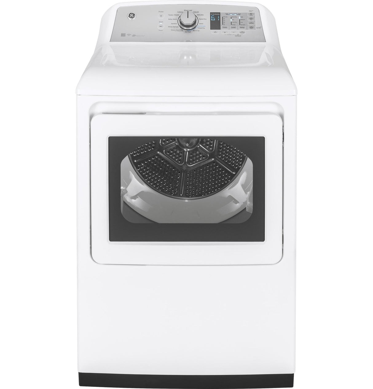 GE® 7.4 cu. ft. Capacity Smart aluminized alloy drum Gas Dryer with HE Sensor Dry