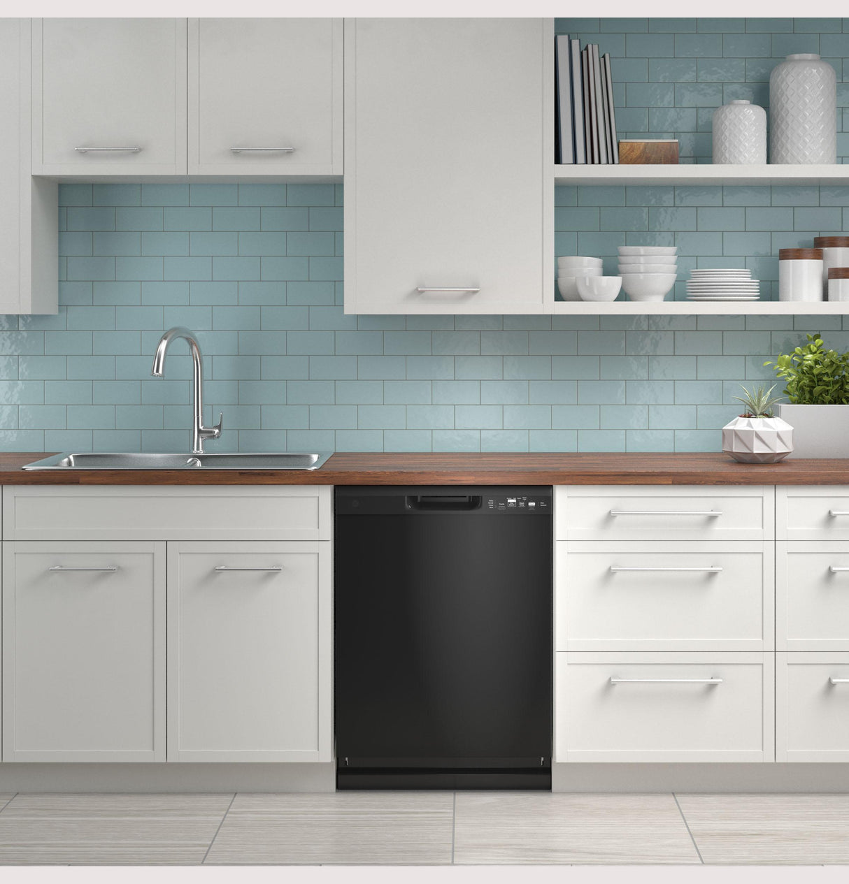 GE® ENERGY STAR® Dishwasher with Front Controls