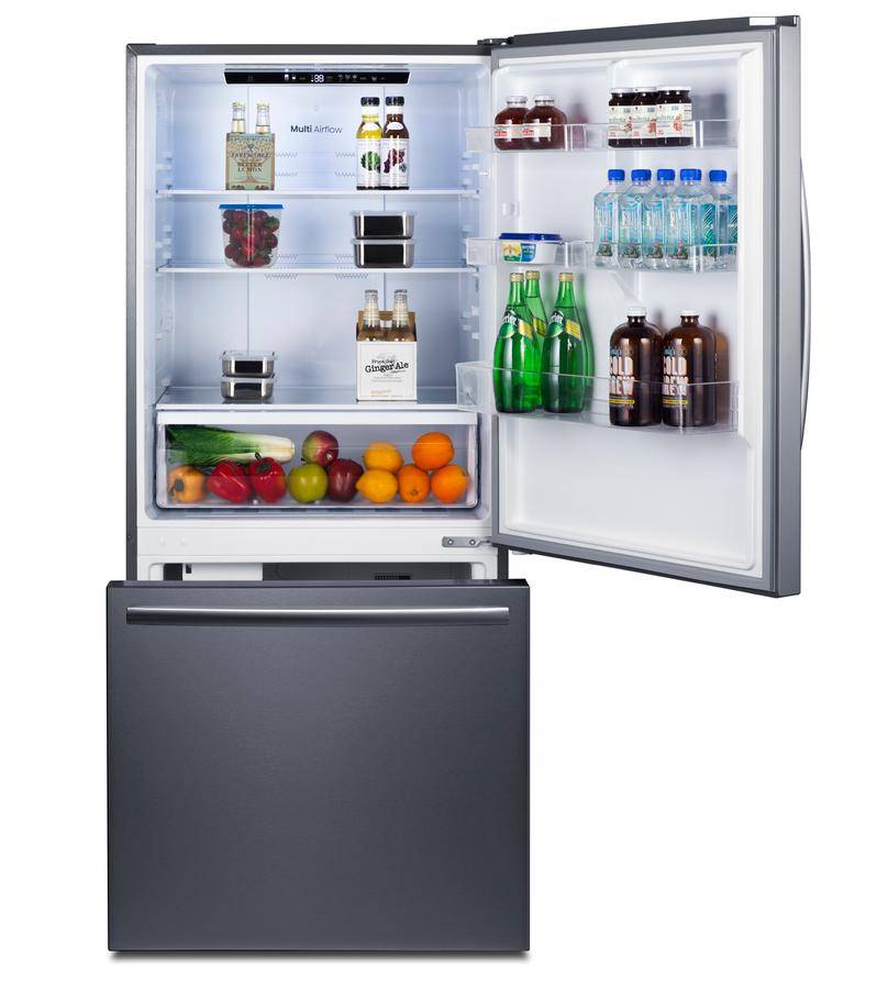 31" Wide Bottom Freezer Refrigerator With Icemaker
