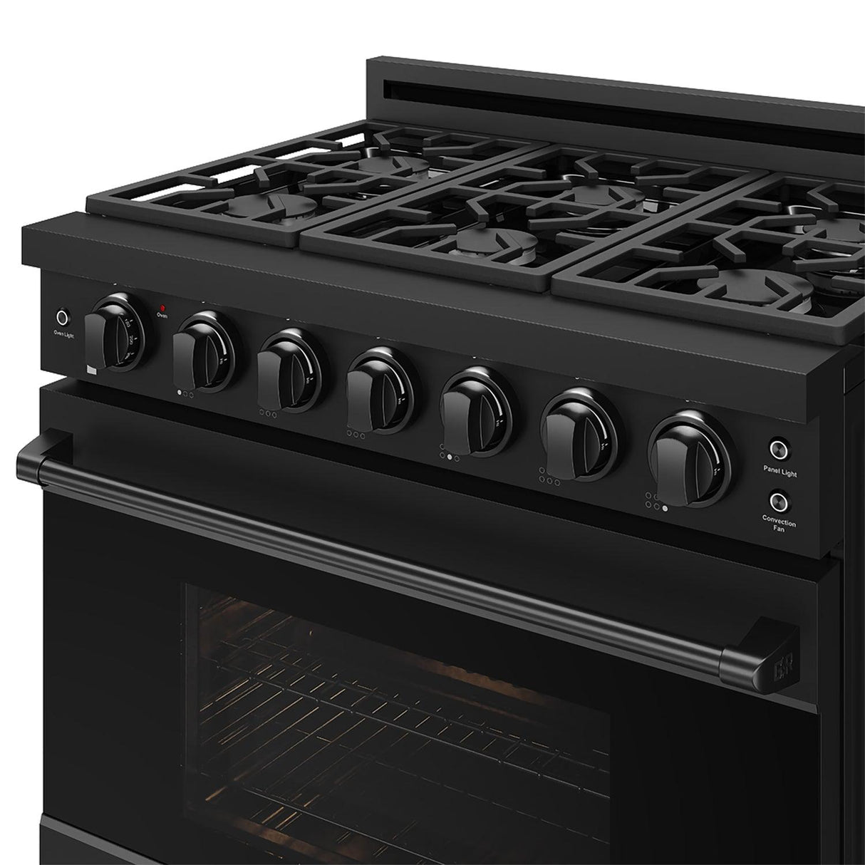 36 Inch Professional Liquid Propane Range With Precision Knob Control In Black Gordon Ramsay Series