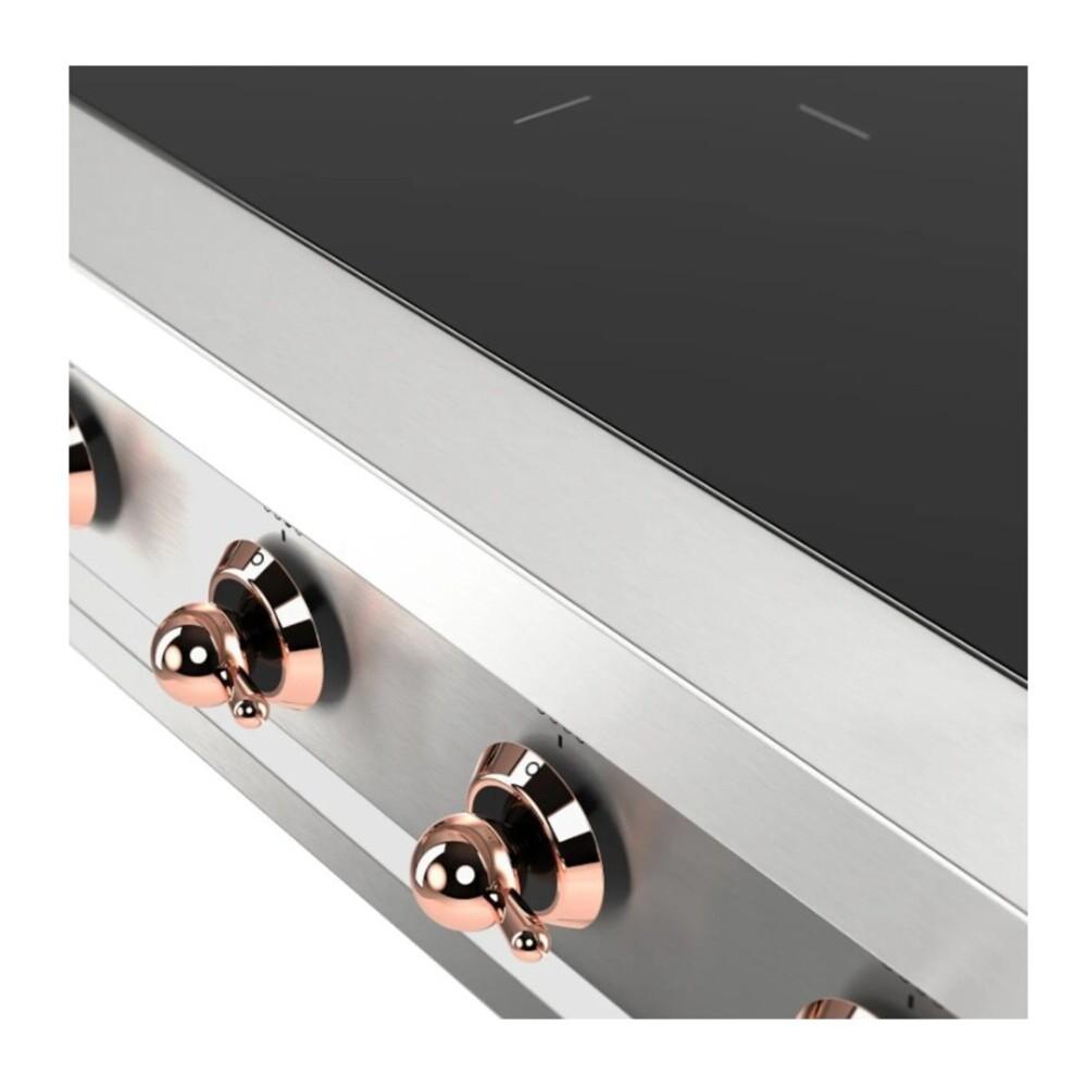 ILVE UHCPI486NSSP Nostalgie II 48 inch Built-In Induction Rangetop with 6 Elements, Stainless Steel (Copper)