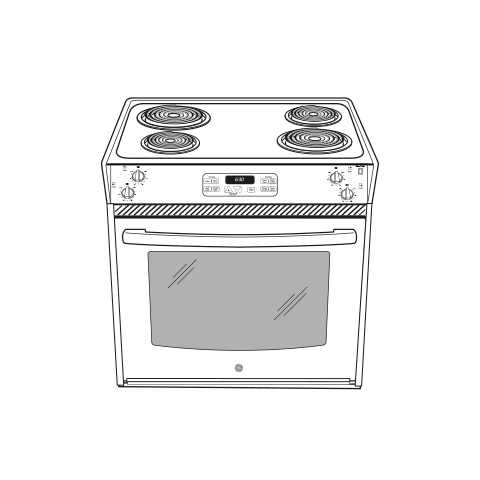 GE® 27" Drop-In Electric Range