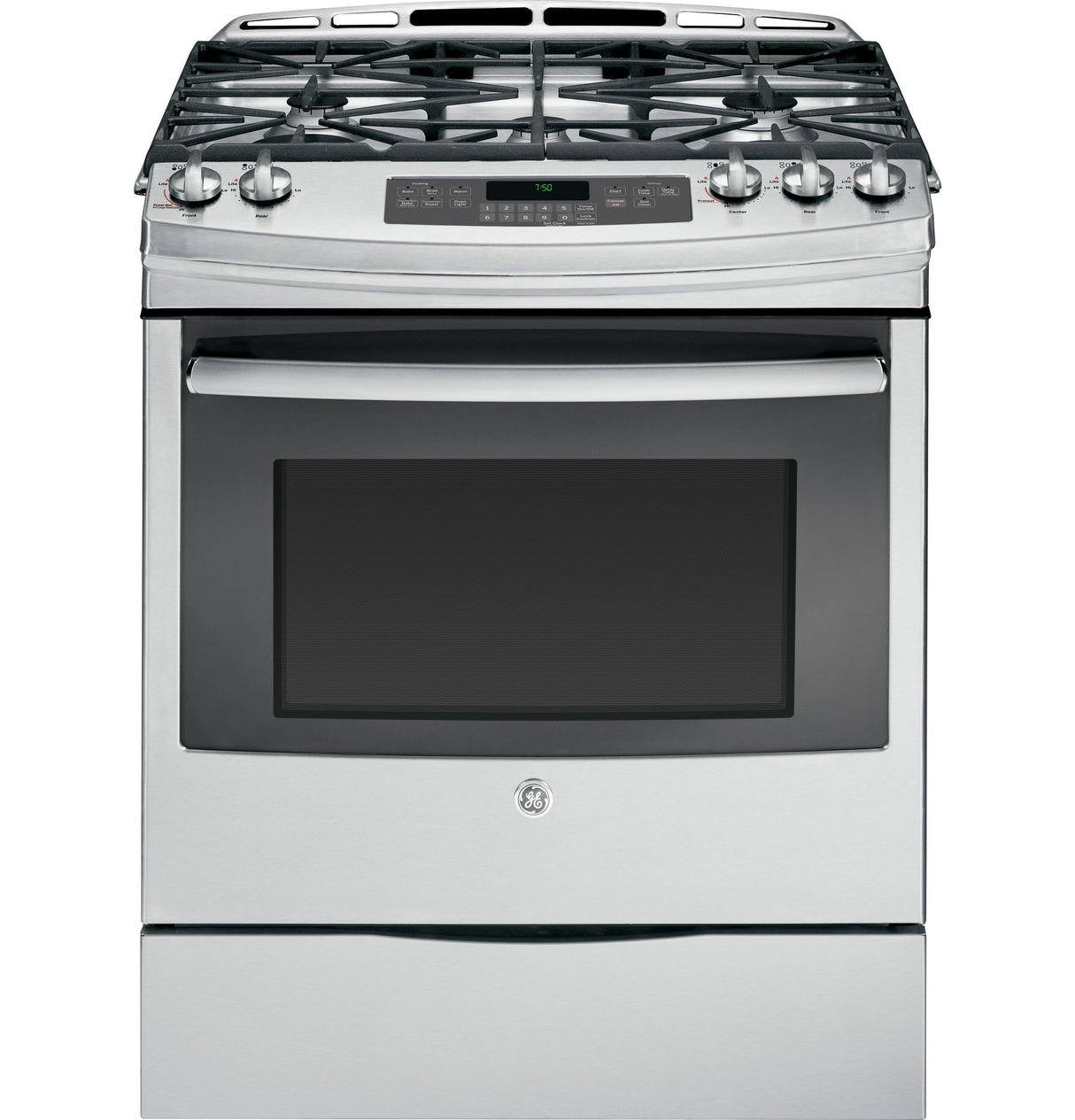 GE® 30" Slide-In Front Control Gas Range