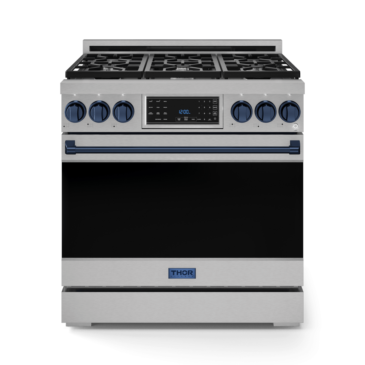 36 Inch Professional Lp Range With Tilt Panel Touch Control In Stainless Steel/navy Blue Gordon Ramsay Series