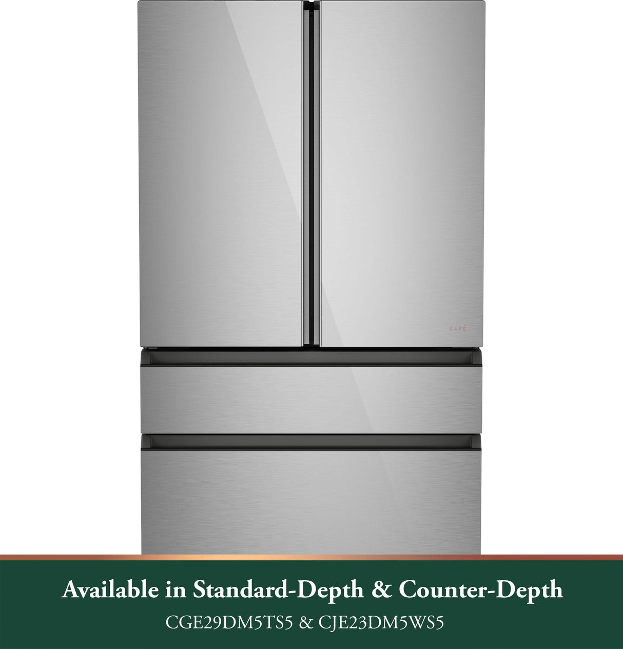 Café™ ENERGY STAR® 23.2 Cu. Ft. Smart Counter-Depth 4-Door French-Door Refrigerator in Platinum Glass With Dual-Dispense AutoFill Pitcher