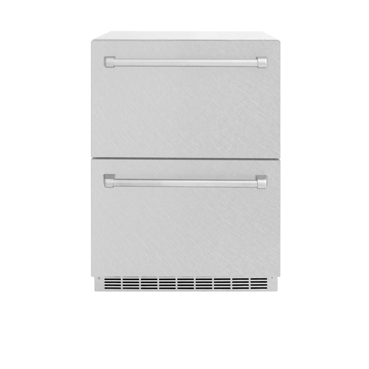 ZLINE 24 in. Touchstone 168 Can Outdoor-Rated Dual Refrigerator Drawer with DuraSnow' Stainless Steel Doors (RDSO-SN-24)