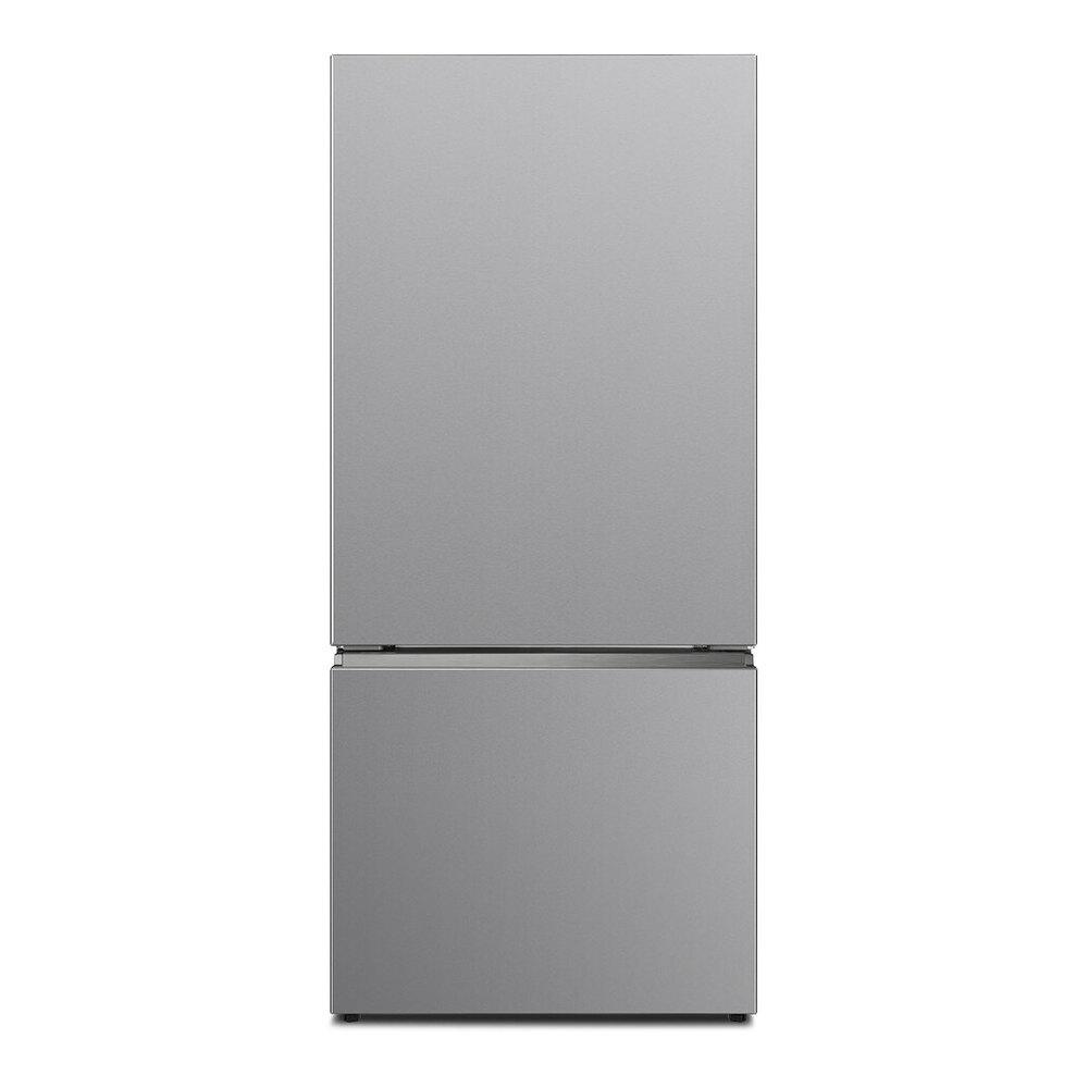 Verona VEFBF3017RISL 30 inch Freestanding Bottom Freezer Refrigerator with 17.6 cu. ft. Total Capacity, Automatic Ice Maker, Recessed Handle