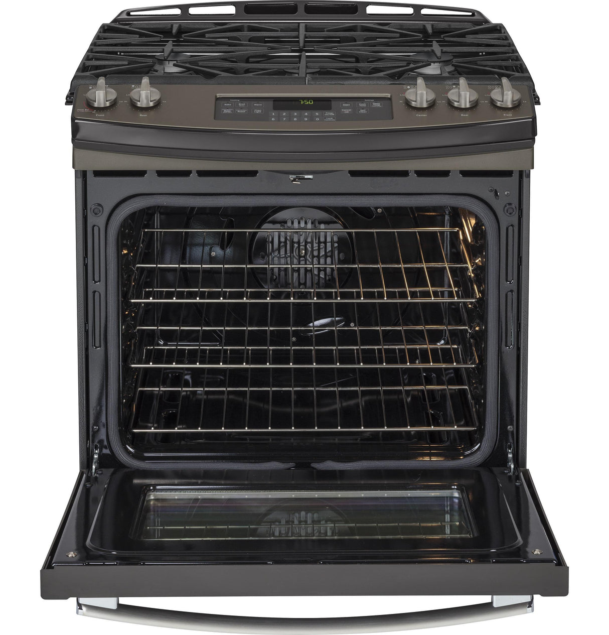 GE® 30" Slide-In Front Control Gas Range