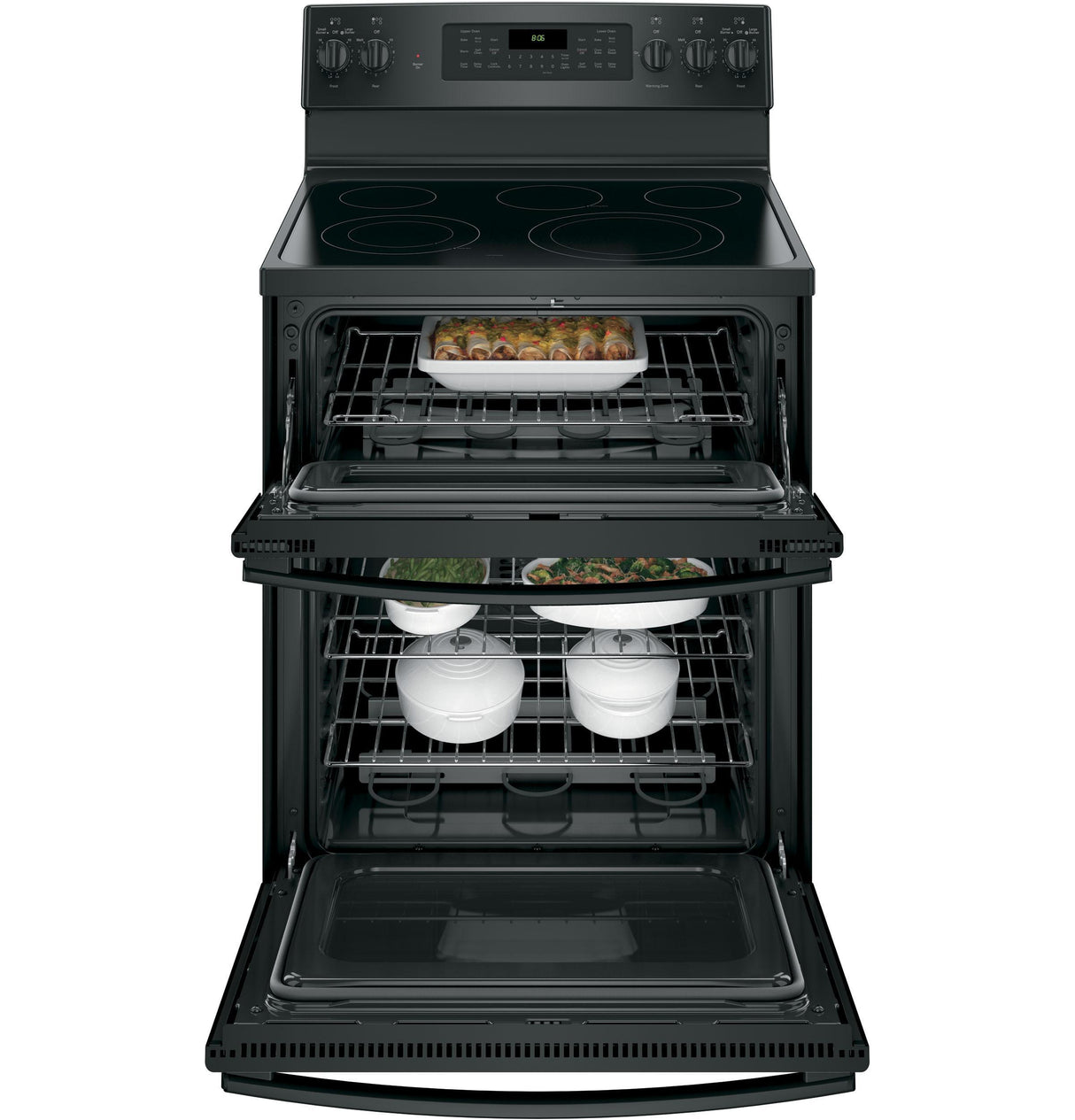 GE® 30" Free-Standing Electric Double Oven Convection Range