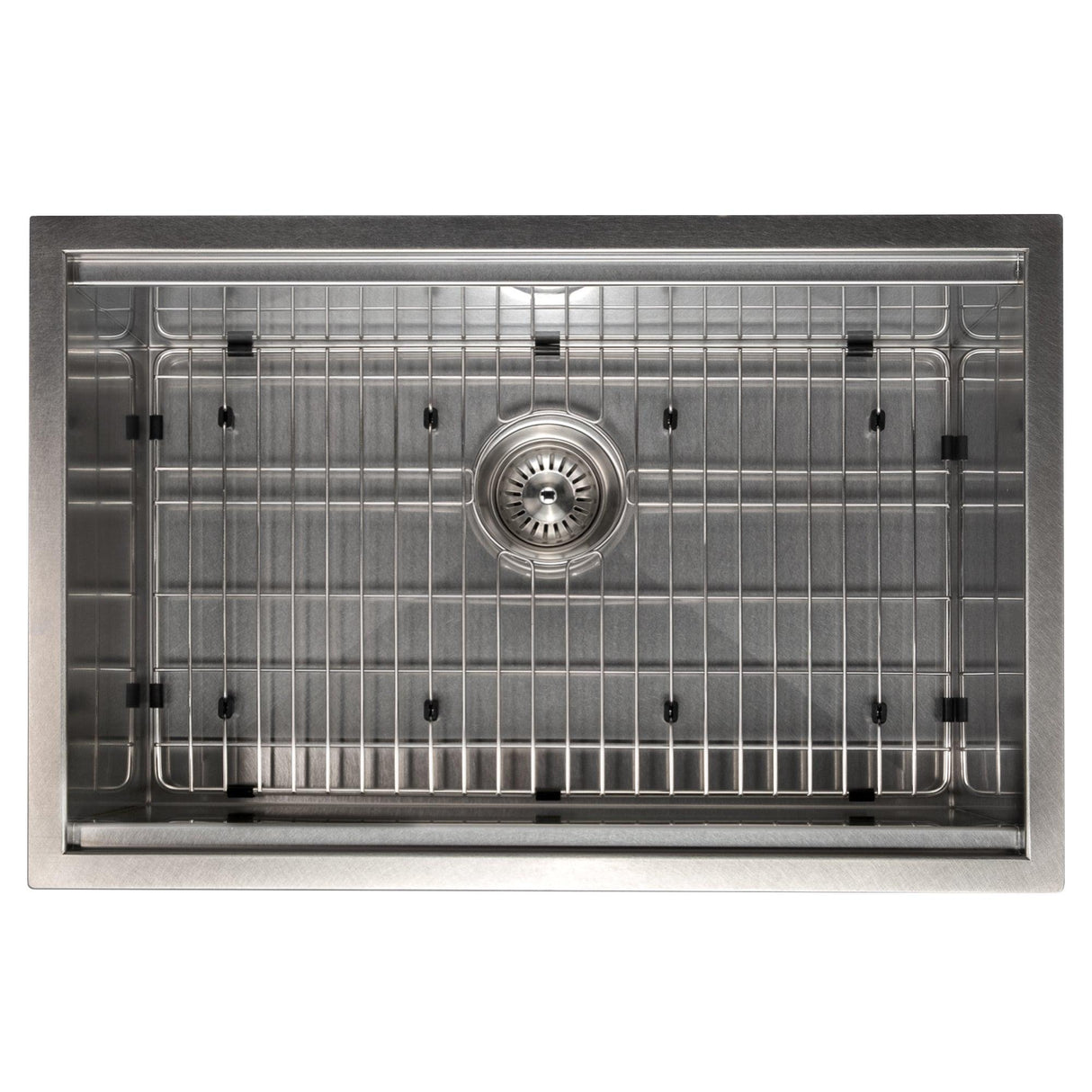 ZLINE 27 in. Garmisch Undermount Single Bowl Satin Stainless Steel Kitchen Sink with Bottom Grid and Accessories (SLS-27S)